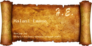 Halasi Emese névjegykártya